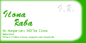 ilona raba business card